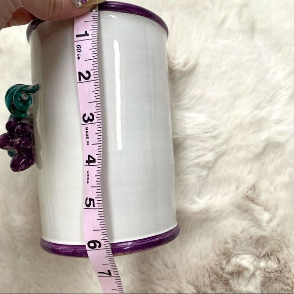 Italian Ceramic Utensil Holder Crock Handmade Rustic Farmhouse Style - Picture 9 of 9